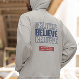 Heather Gray Believe Hoodie