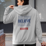 Heather Gray Believe Hoodie