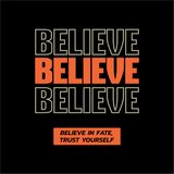 T-Shirt Believe Negro