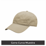 White Cursive Curved Cap