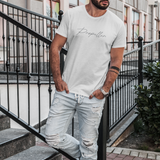 White Cursive T-Shirt