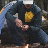 White Cursive Curved Cap